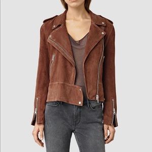All Saints Brown Suede Jacket
